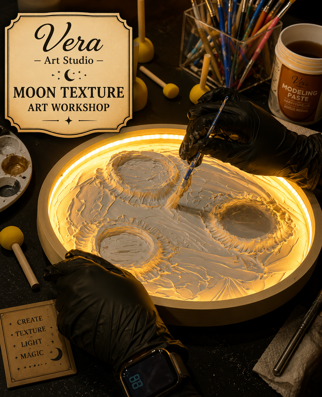 (NEW) Moon Texture Art Workshop