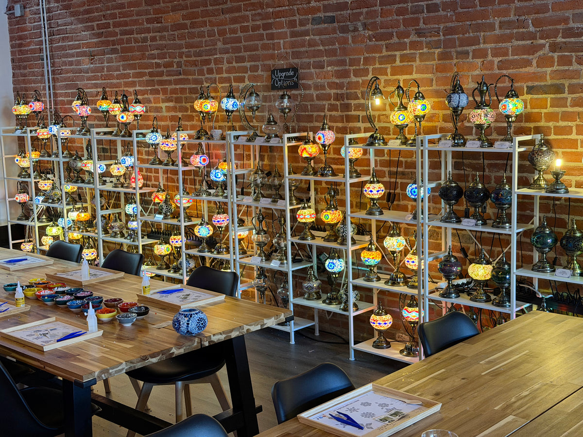 Craft Your Own Turkish Mosaic Lamp, All in One Session.